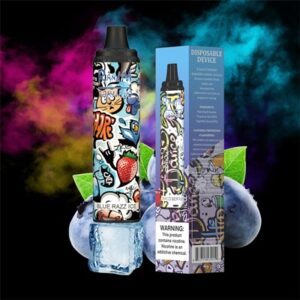 Blue Razz Ice 6000 Puffs RandM Tornado Disposable Vape Device