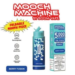Berry Fusion 5000 Puff Mooch Machine by Boom Disposable Vape
