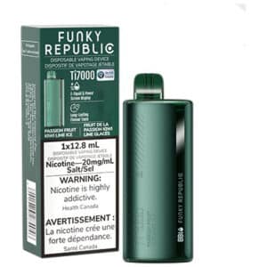 Passion Fruit Kiwi Lime Ice Ti7000 Funky Republic Disposable Vape
