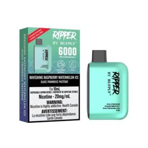 Ravishing Raspberry Watermelon Ice RufPuf Ripper 6000 Disposable Vape