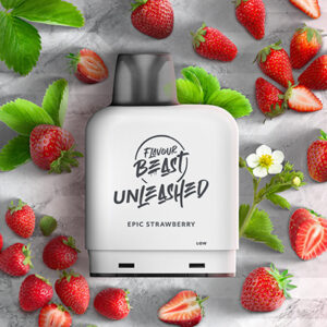 Epic Strawberry Iced Pods Level X by Flavour Beast Unleashed