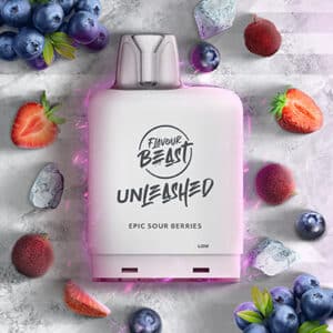 Epic Sour Berries Iced Pods Level X  Boost by Flavour Beast Unleashed